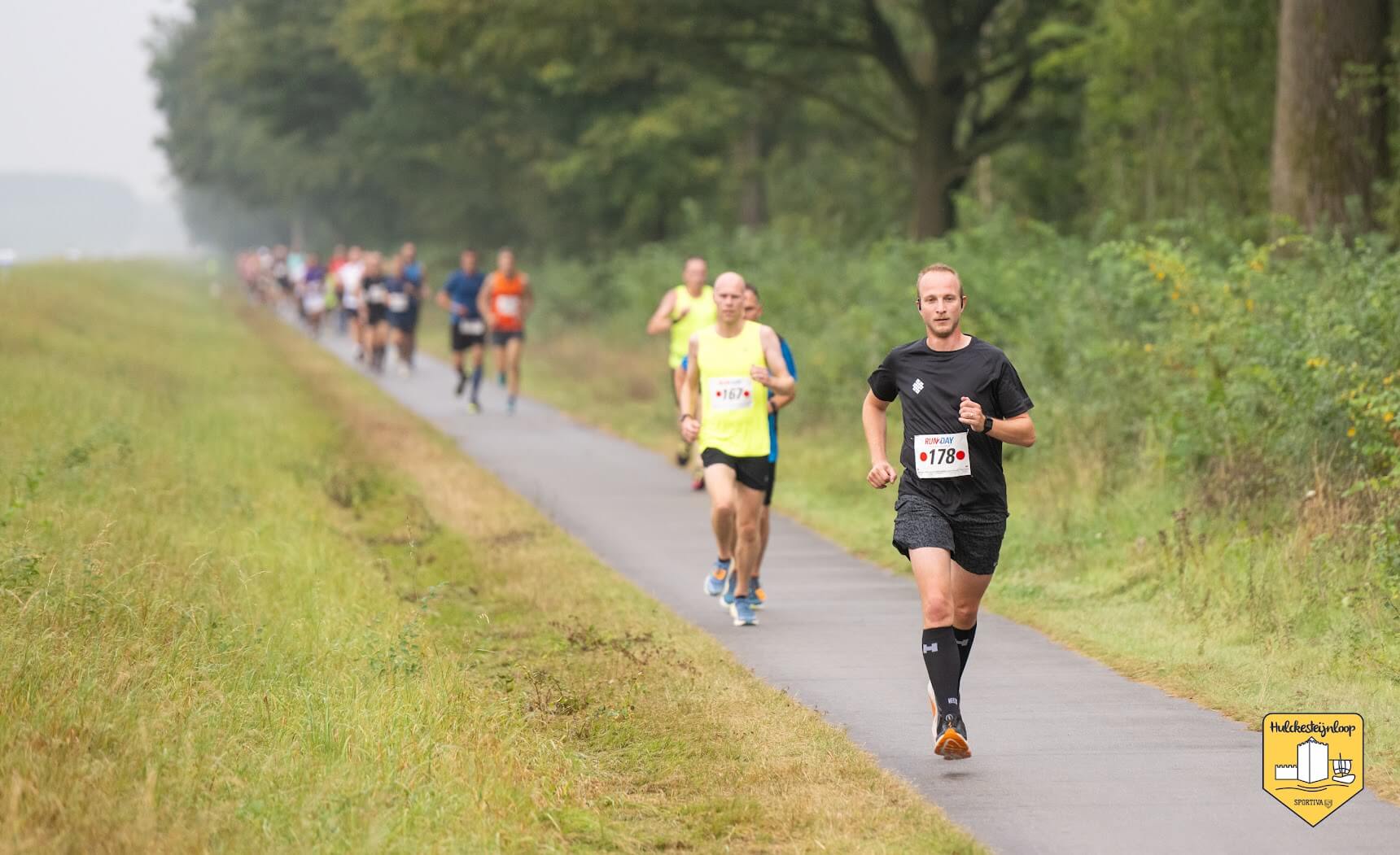 Hardlopers op het parcours